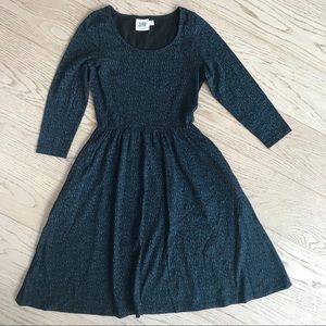 Maya Traders Rosalie Dress Black & Teal Raindrops